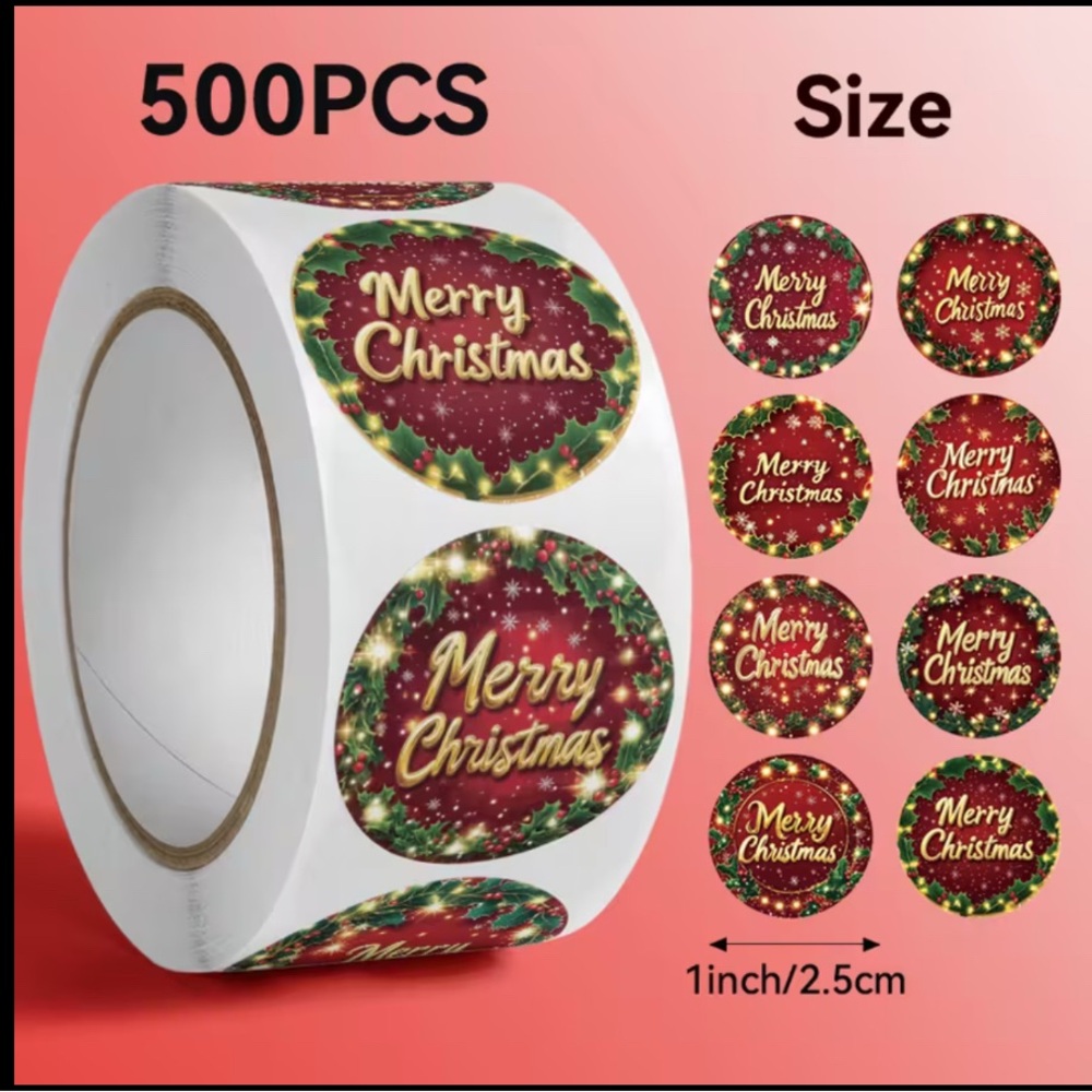 Merry Christmas Stickers NWT